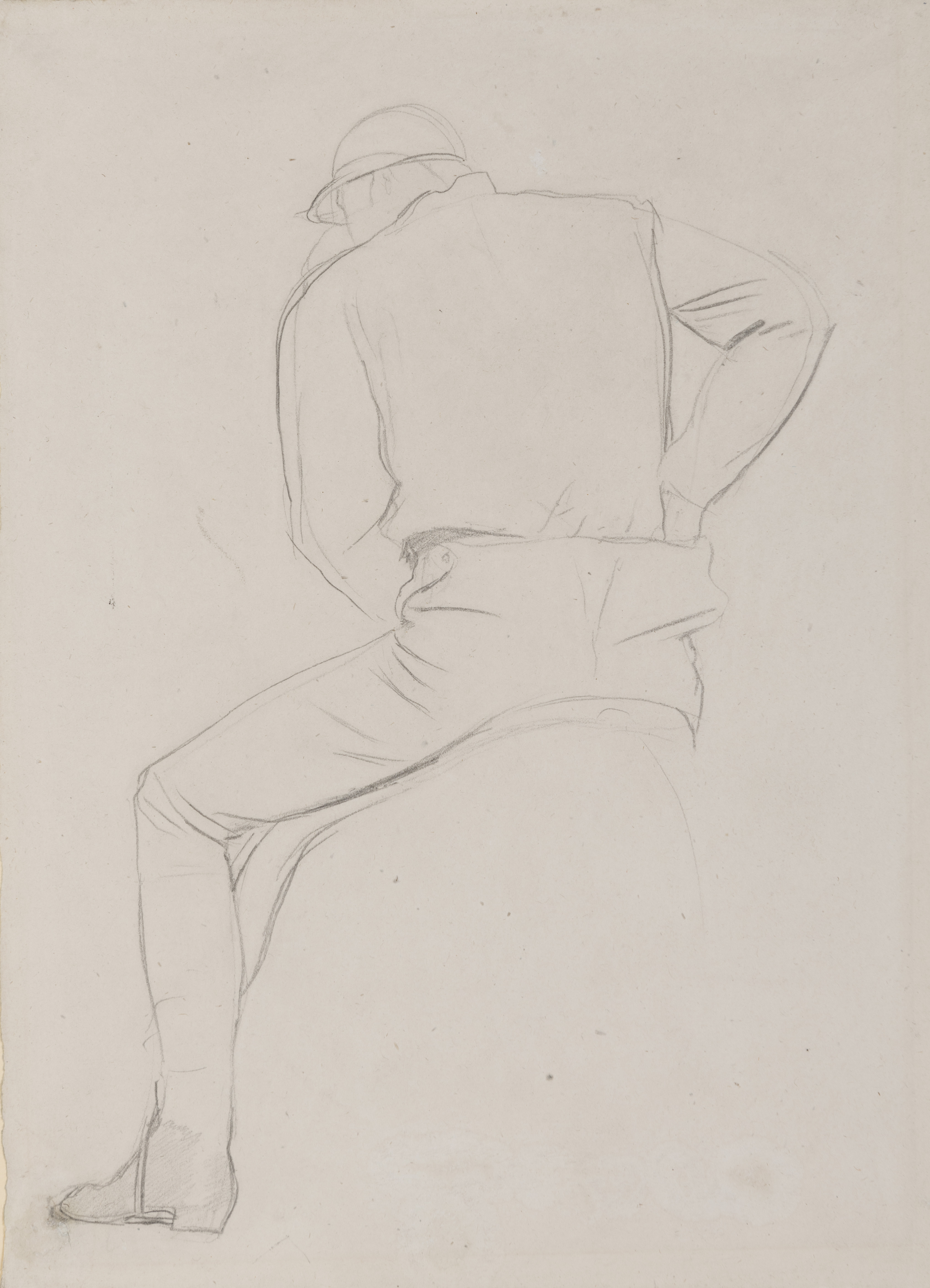 A Jockey Seen from Behind (Étude de jockey, vu de dos)